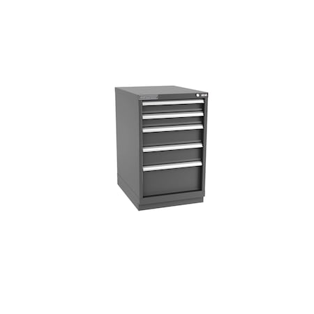 Champion Tool Storage Modular Drawer Cabinet, 5 Drawer, Dark Gray, Steel, 22 in W x 28-1/2 in D x 36 in H N15000501ILCFTB-DG